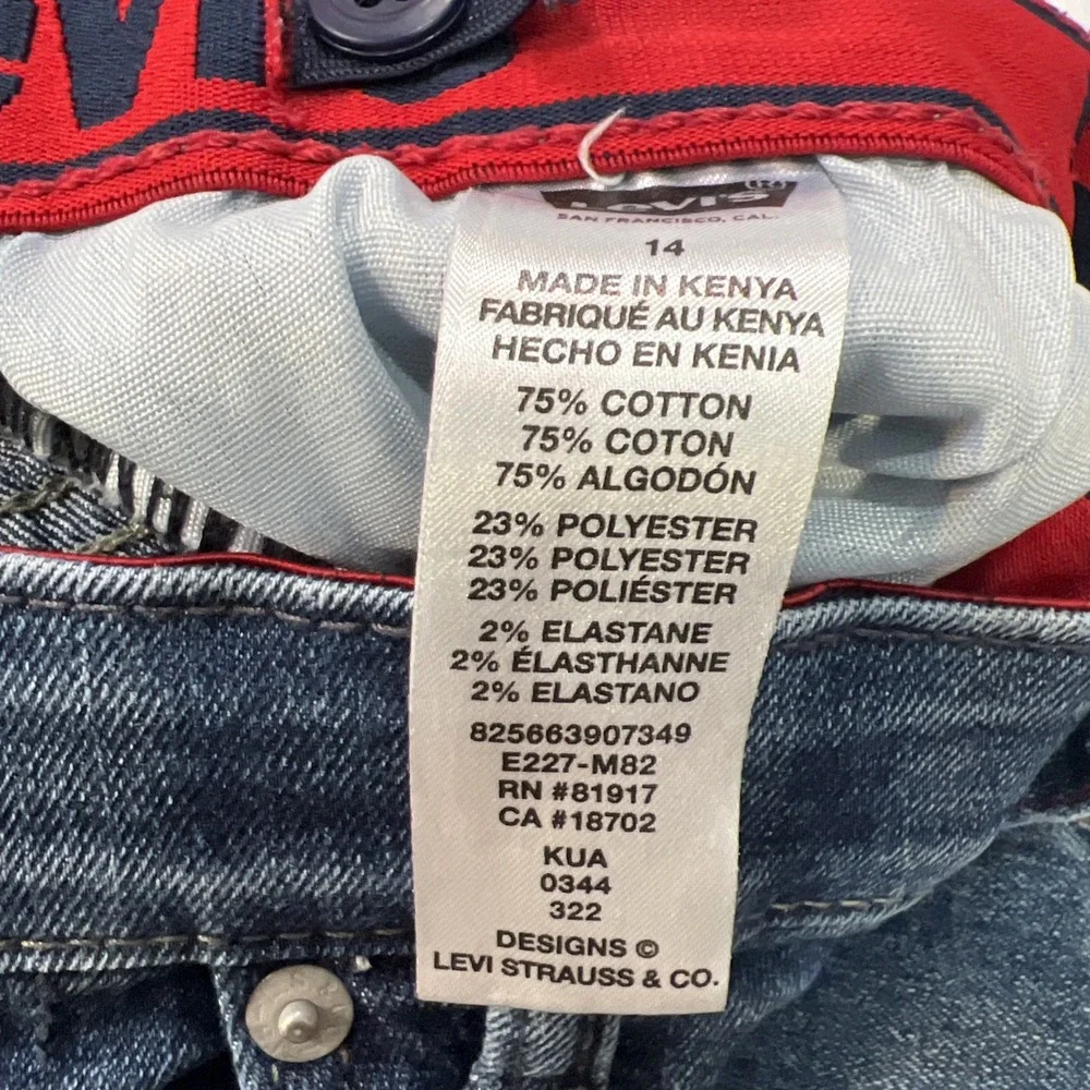 Boys LEVI'S Jeans 511, Size 14 Reg, 27 29 Red Tab, Dark Blue, No Holes, Nice! Ha